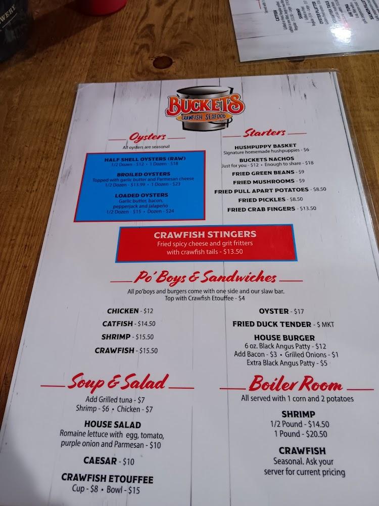 Buckets Crawfish and Seafood Menu image 3
